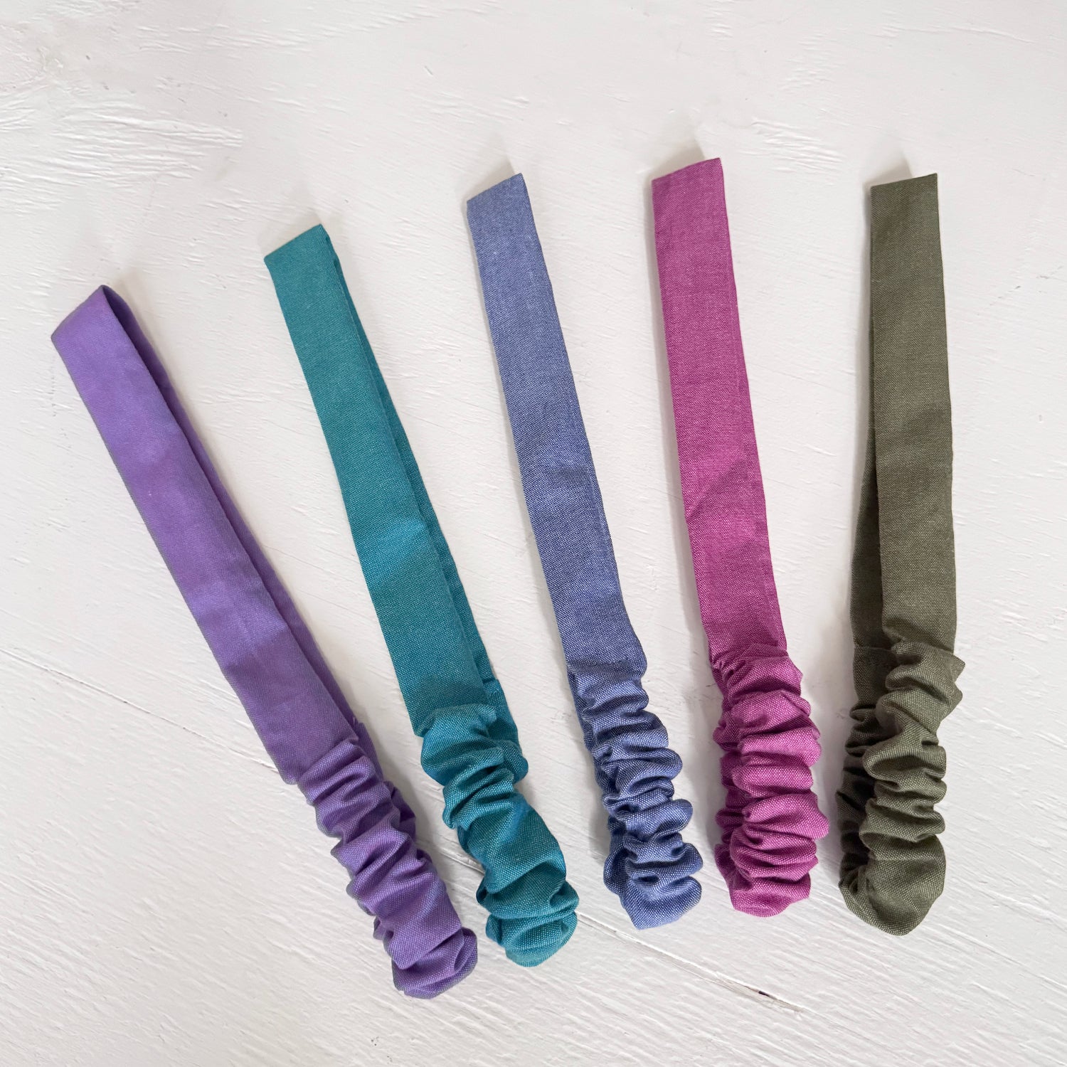 Narrow cotton headband: solid color