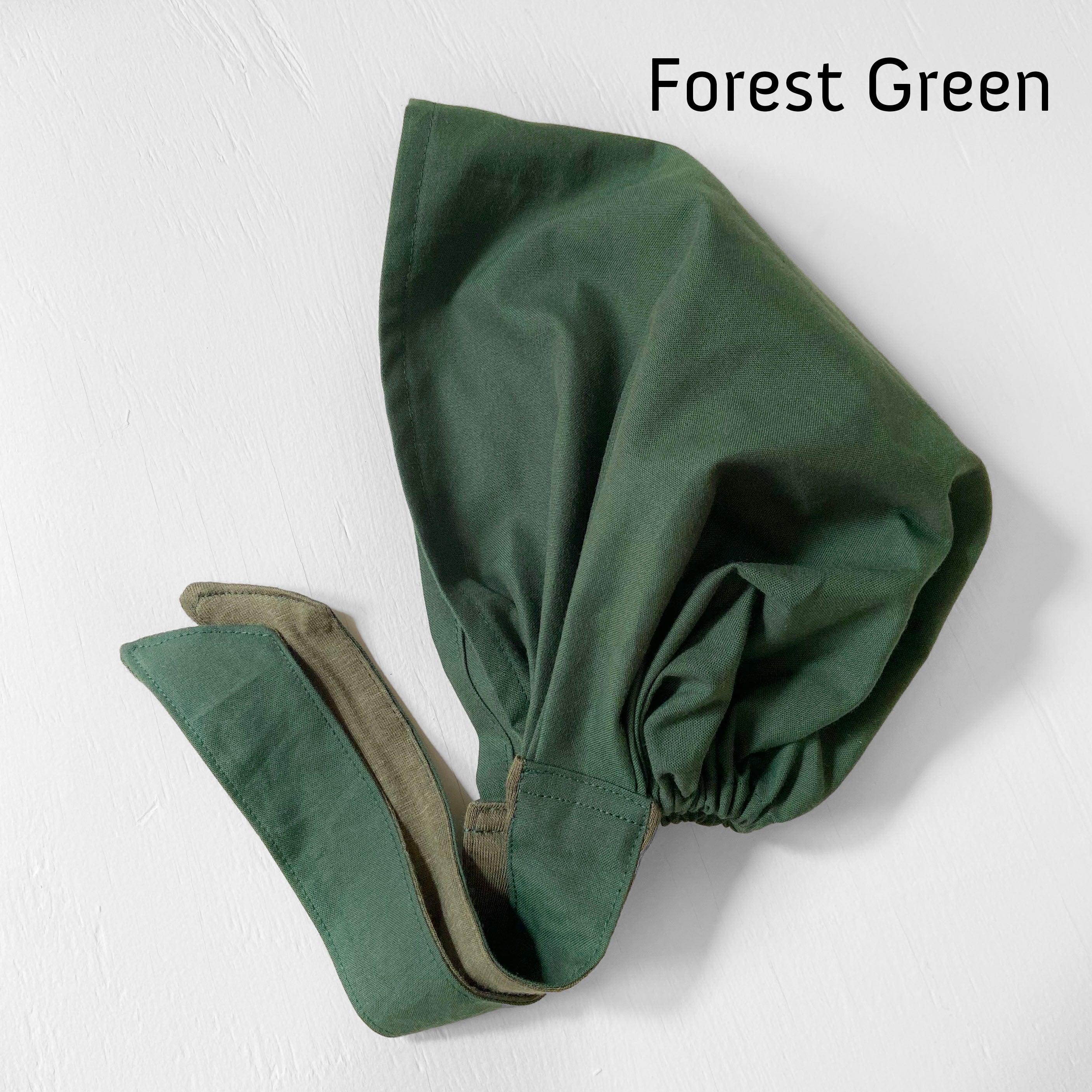 Head Covering Scarf / Black, Gray, Forest Green, Olive and Navy