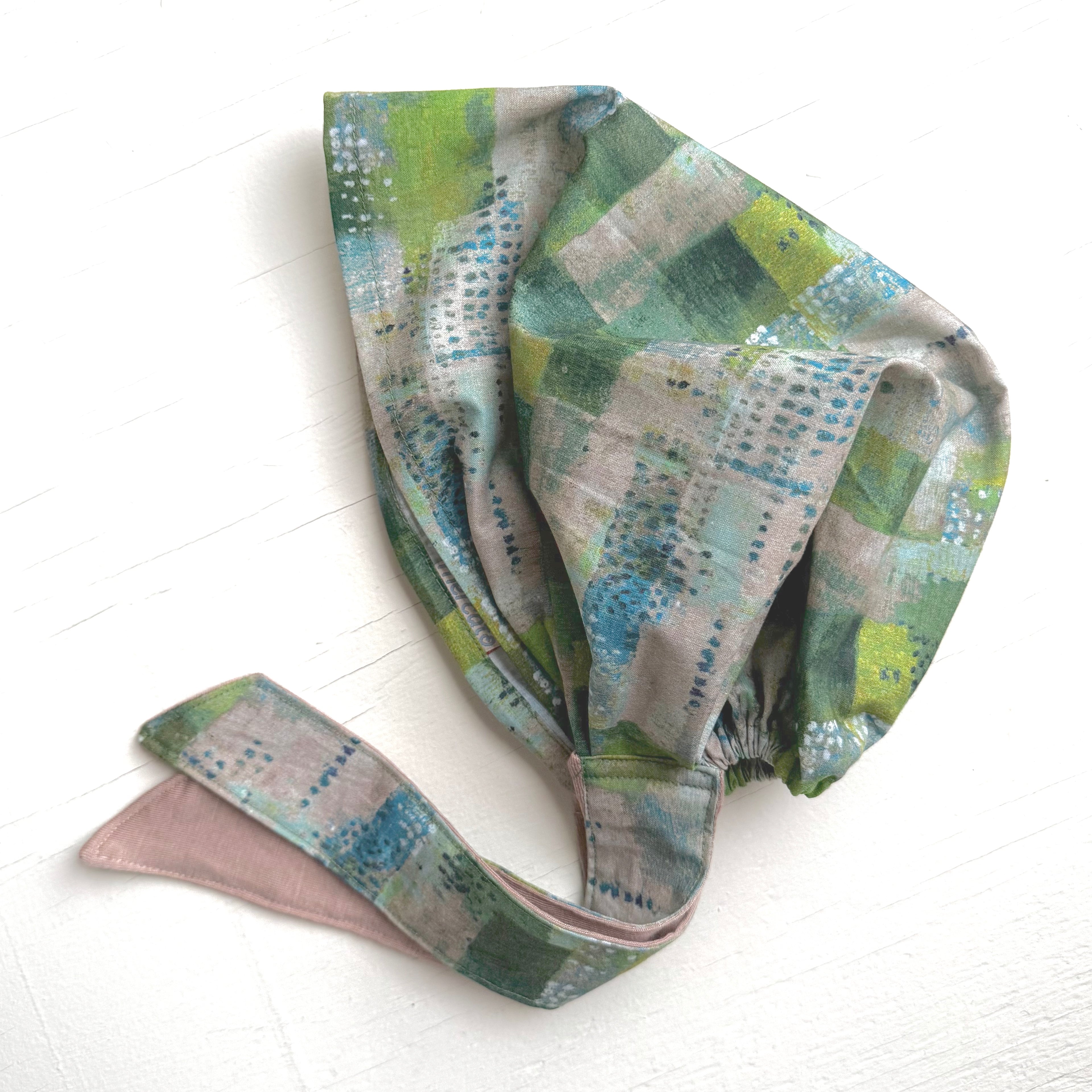 Head Covering Scarf Green - Handmade