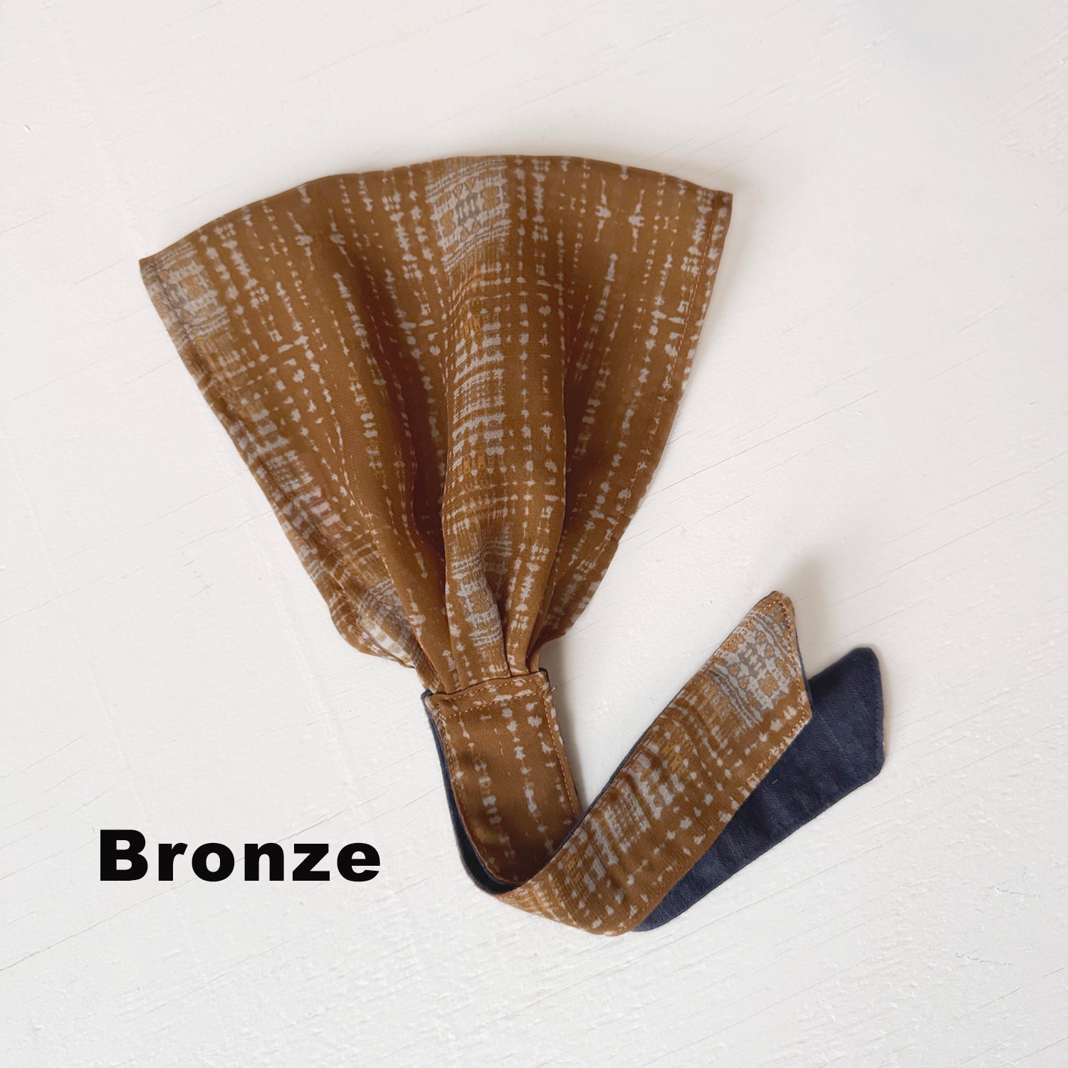 Head Scarf Blue Dye on sand Viscose Chiffon