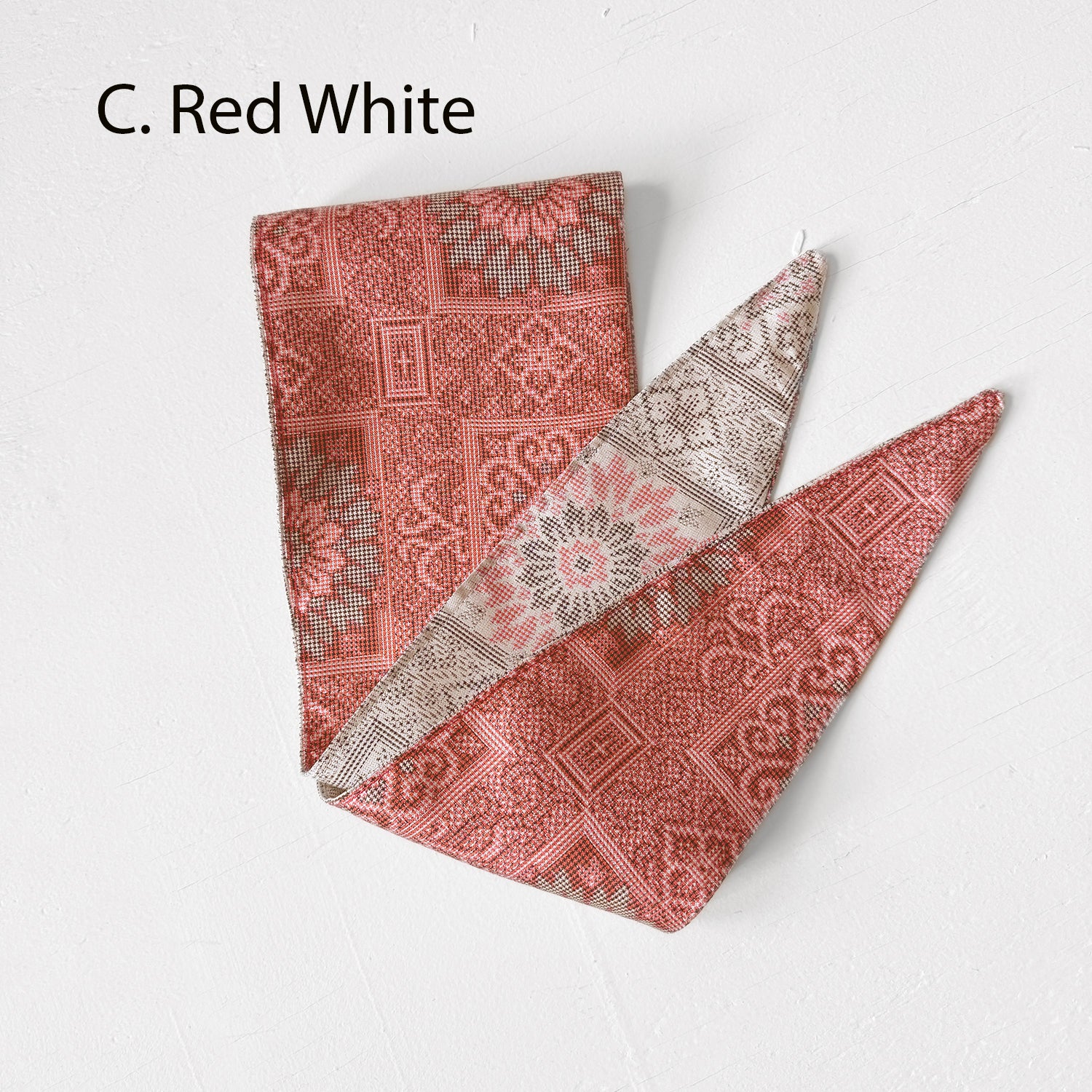 Reversible headscarf: Red or white