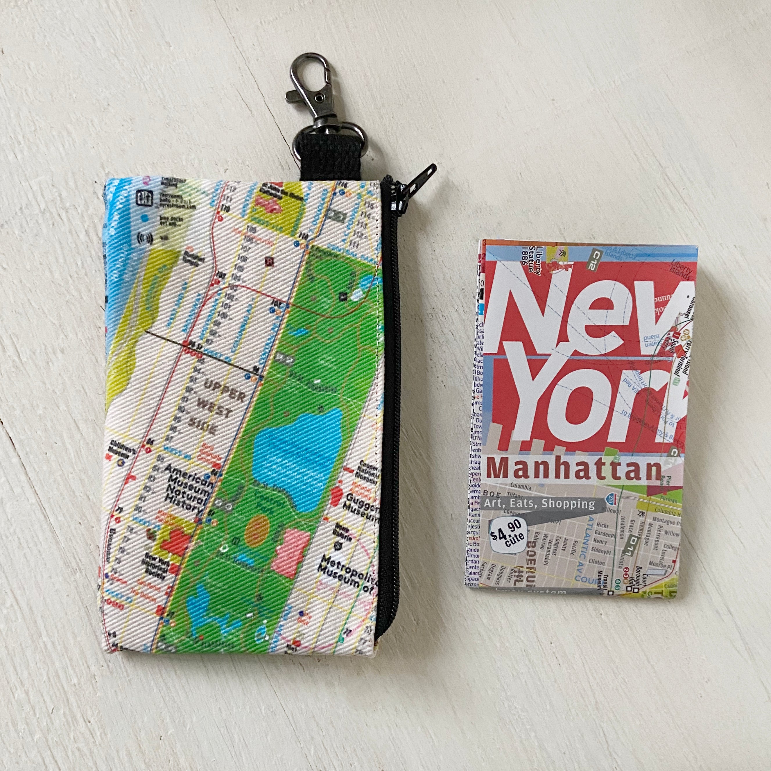 NYC Map Pouch, Central park, Upper west, Upper east