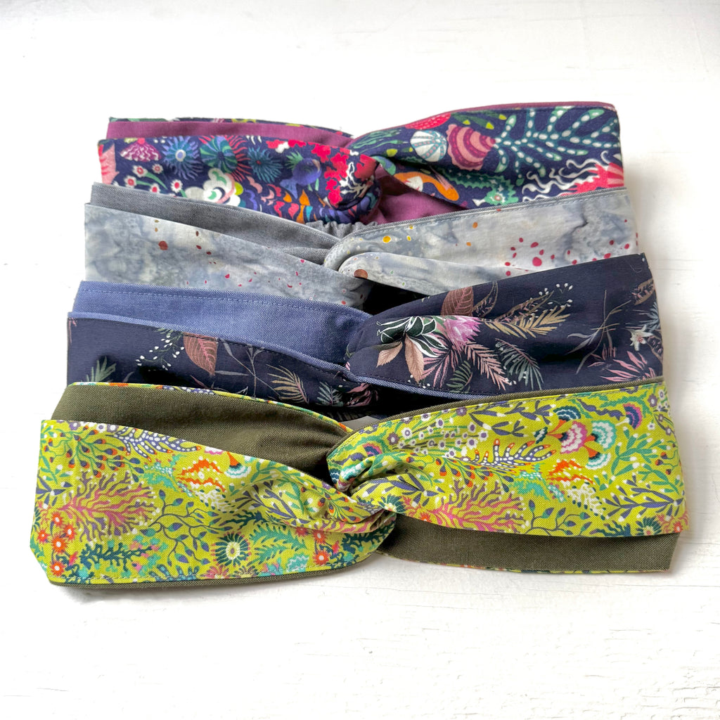 ★MEENDERI★(HANDMADE) FABRIC TWIST HAIR BAND - GREEN★人気 HANDMADE) FABRIC TWIST HAIR BAND - GREEN : MEENDERI | 민더리