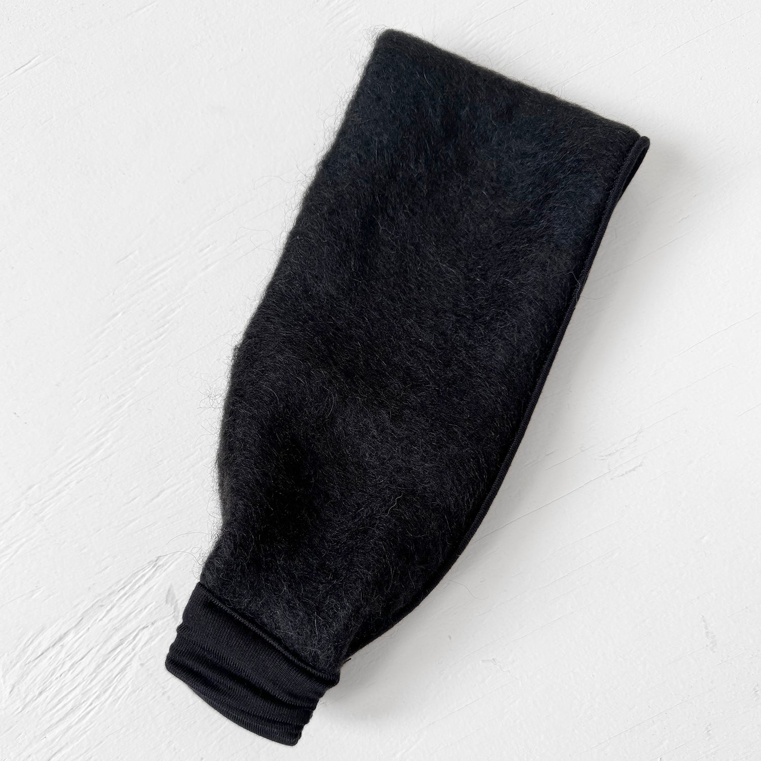 Wool Headband Ear warmer Black Wool Mohair