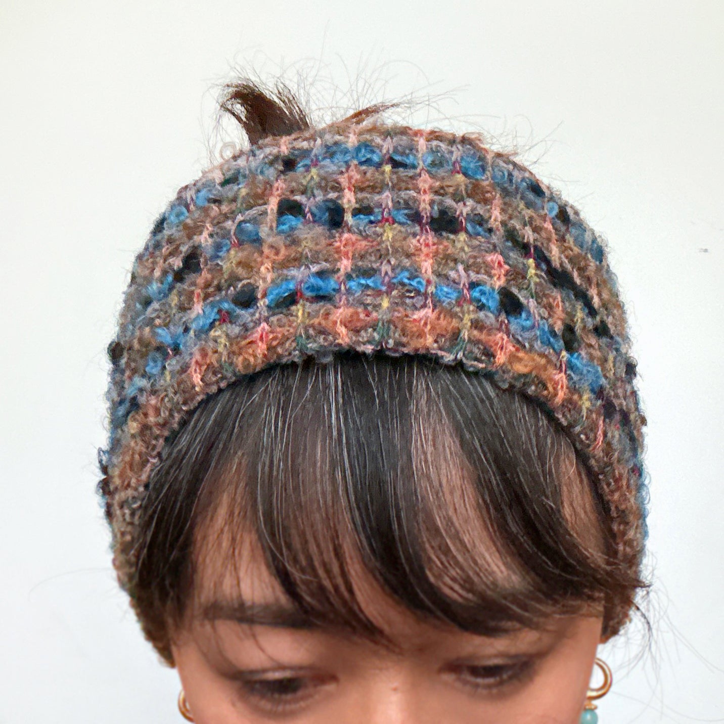 Winter Wide Headband Ear warmer Gray, Navy, sequins