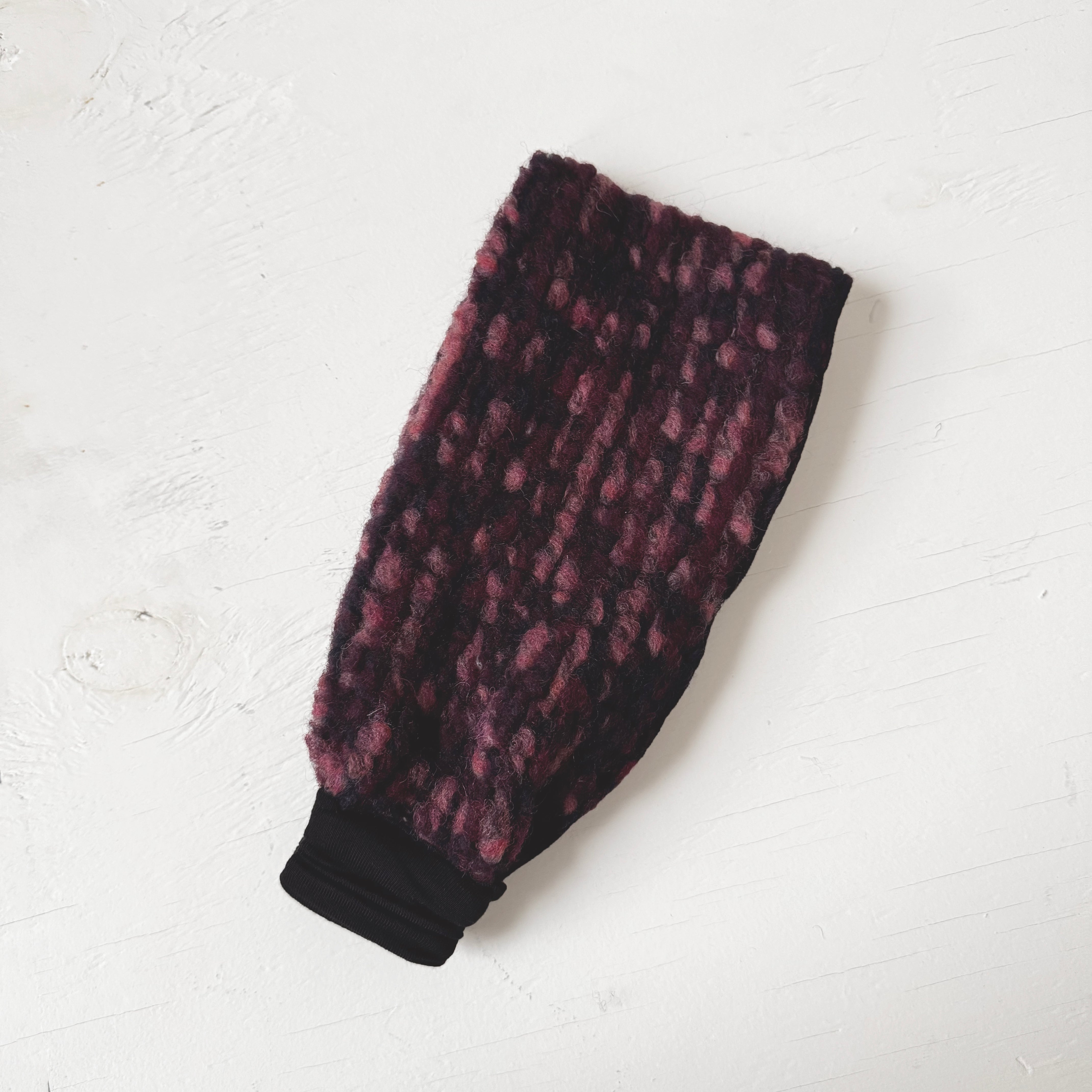 Wool Headband Ear warmer Granate