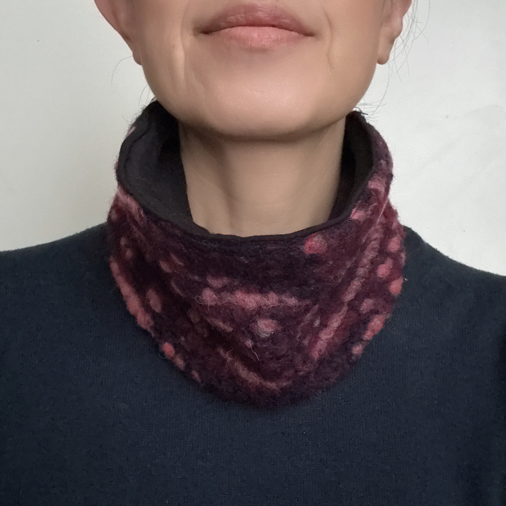 Wool Headband Ear warmer Granate