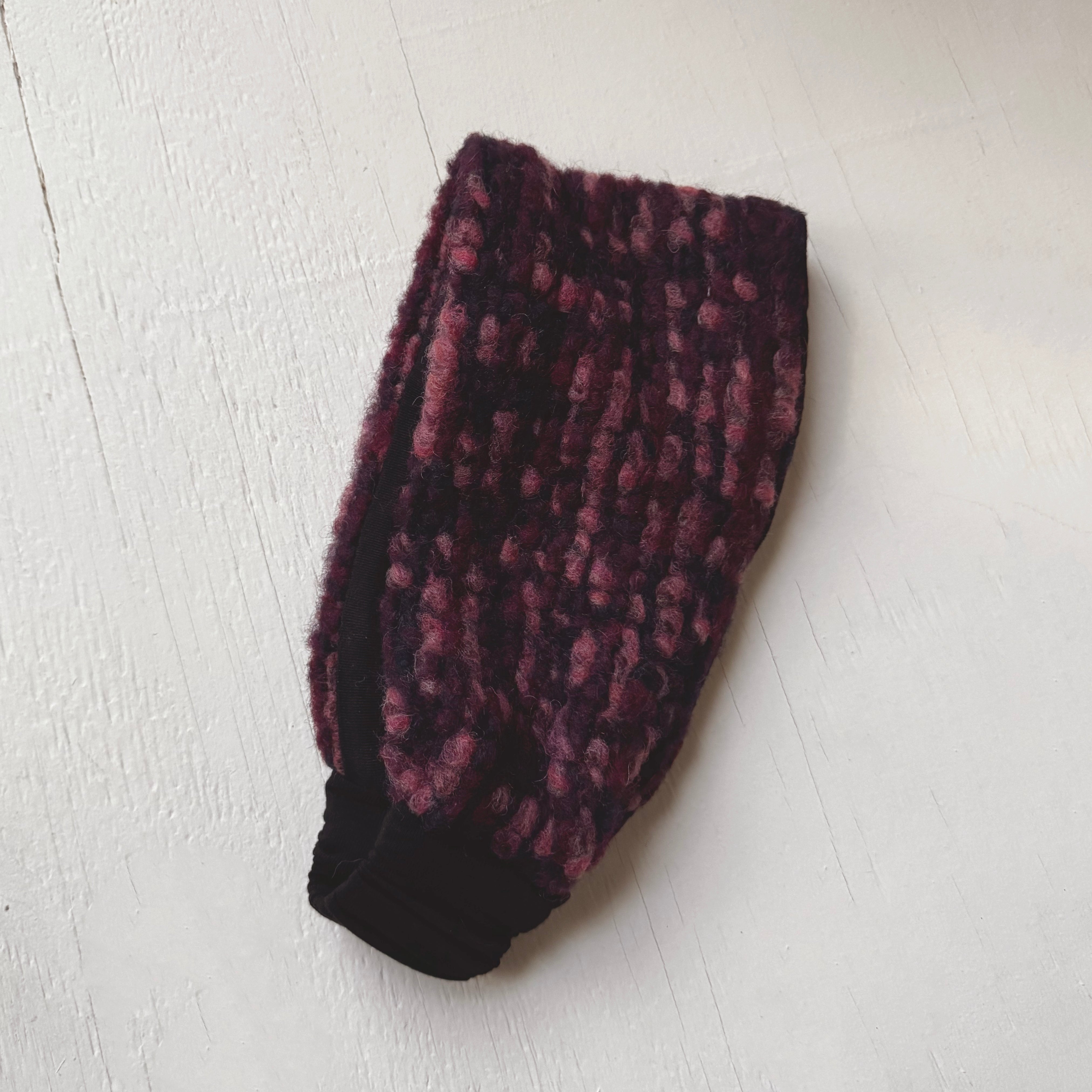 Wool Headband Ear warmer Granate