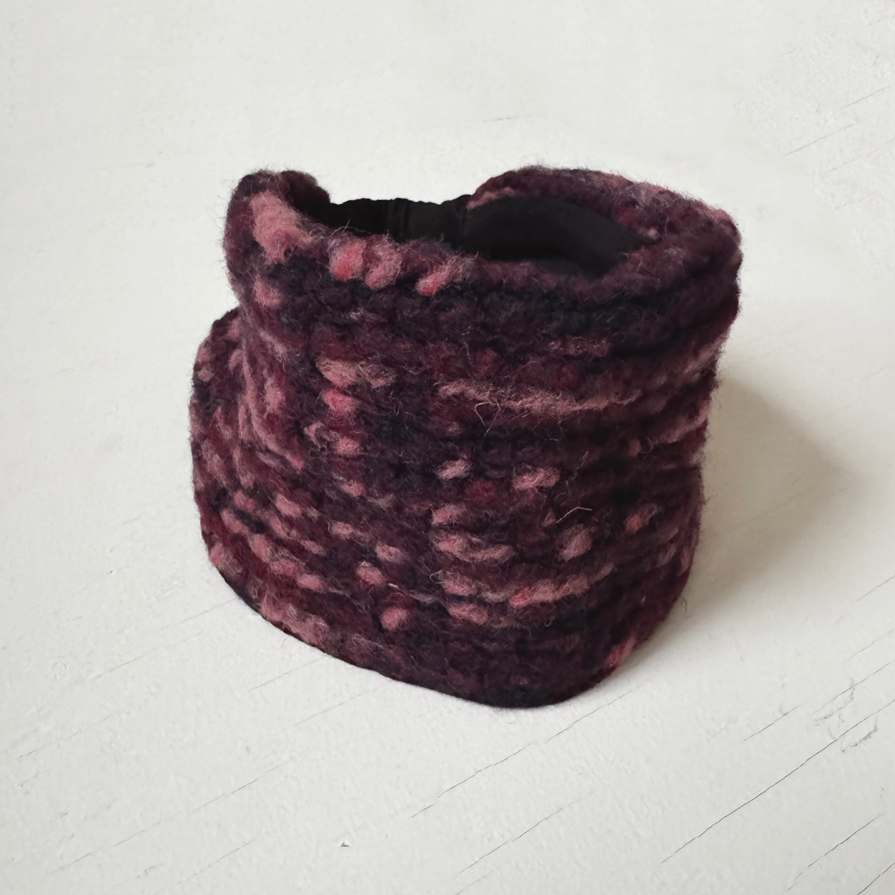 Wool Headband Ear warmer Granate