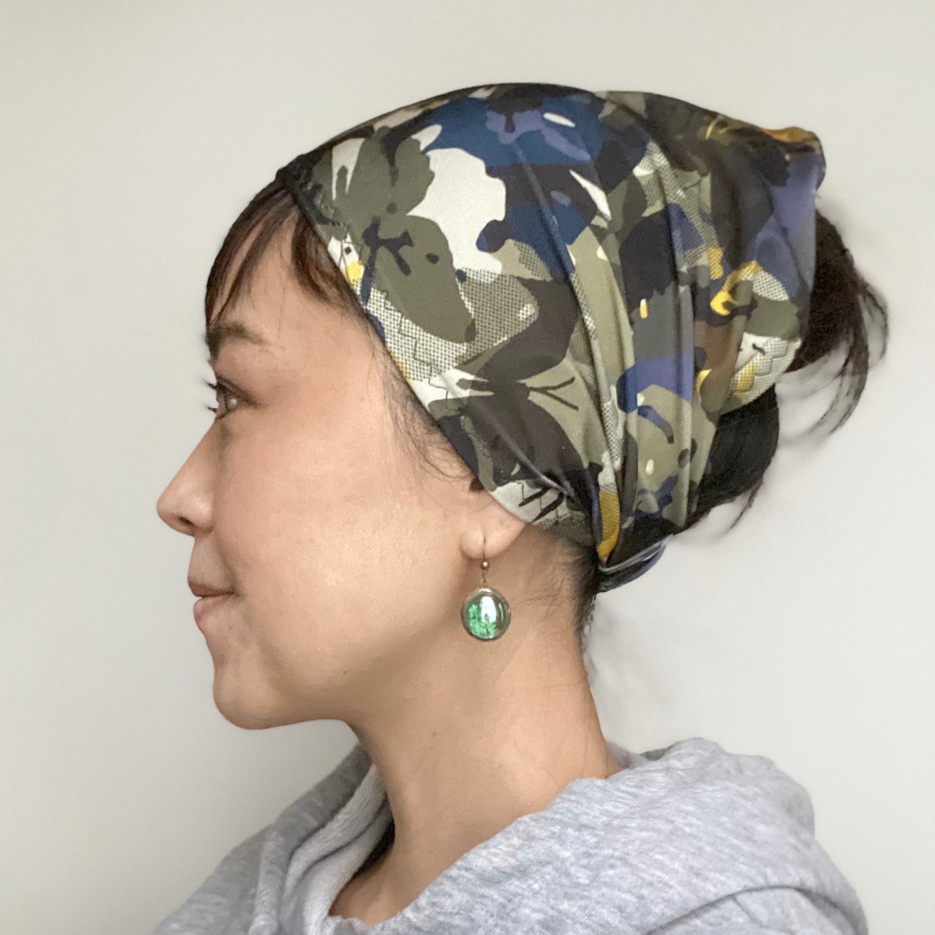 Yoga headband - Stretchy Jersey - Camouflage Butterfly