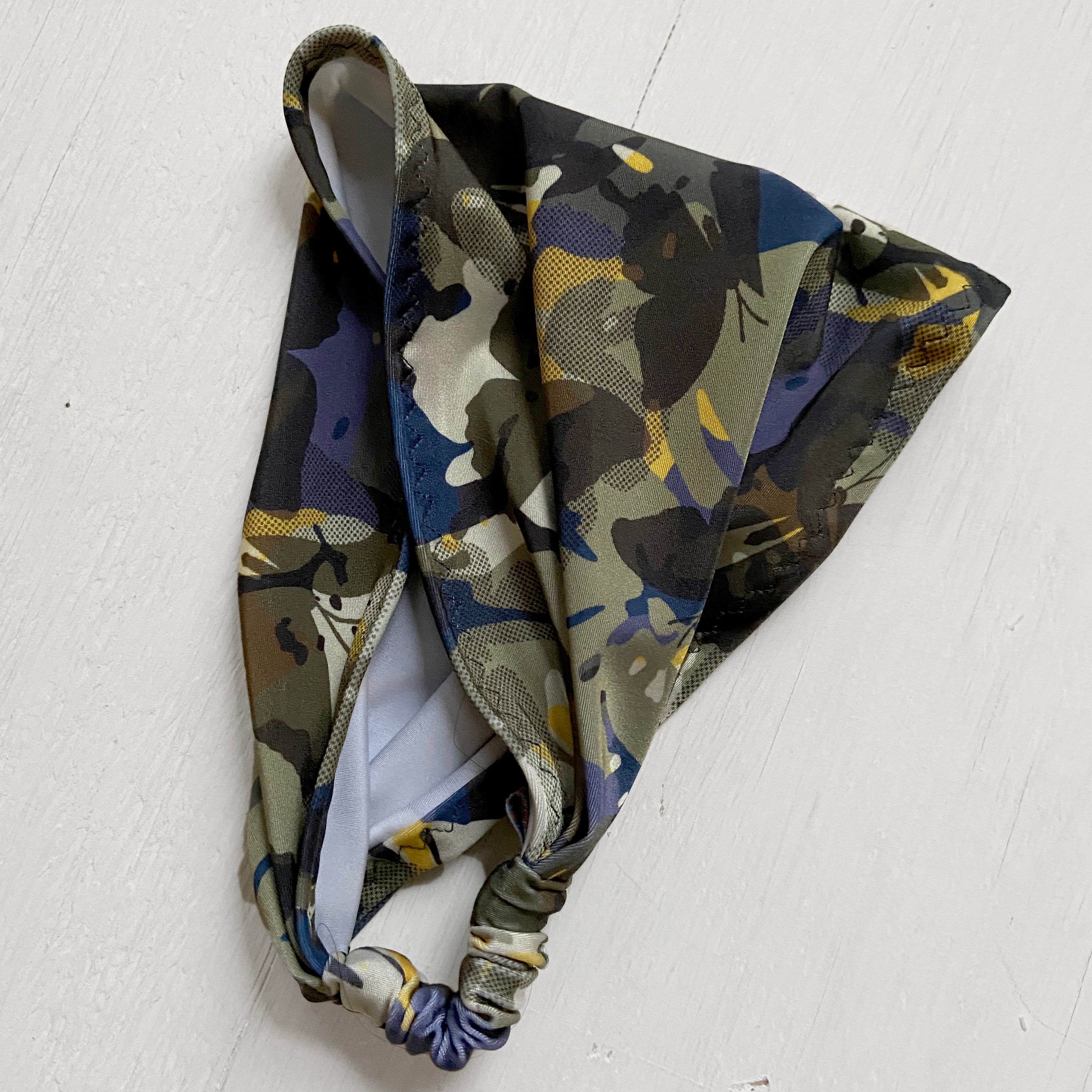 Yoga headband - Stretchy Jersey - Camouflage Butterfly