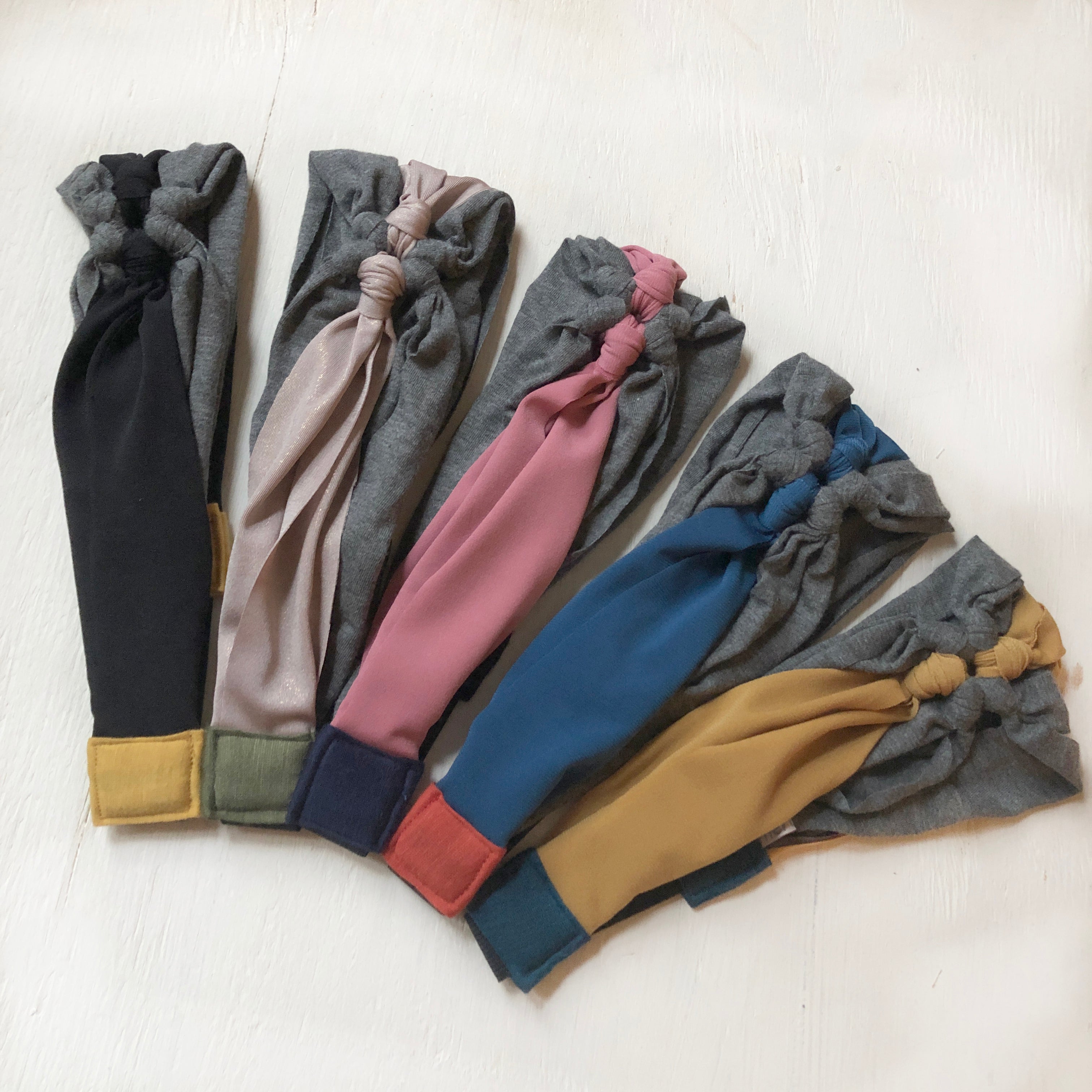 Knot headband Gray and color