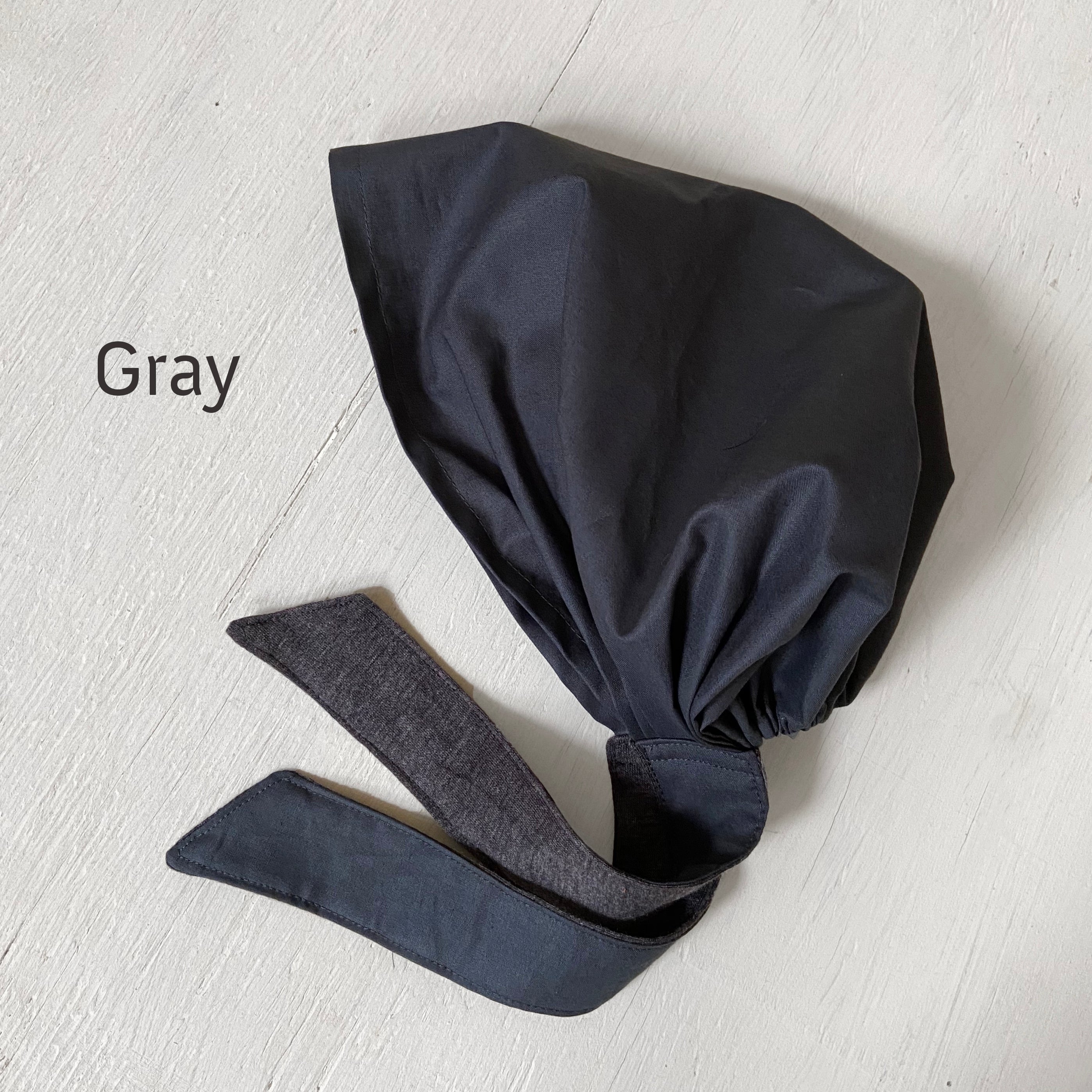 Head Covering Scarf / Black, Gray, Forest Green, Olive and Navy