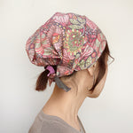 Head Covering Scarf Pink Floral