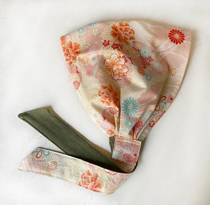 Head scarf Japanese Pink - Head wrap