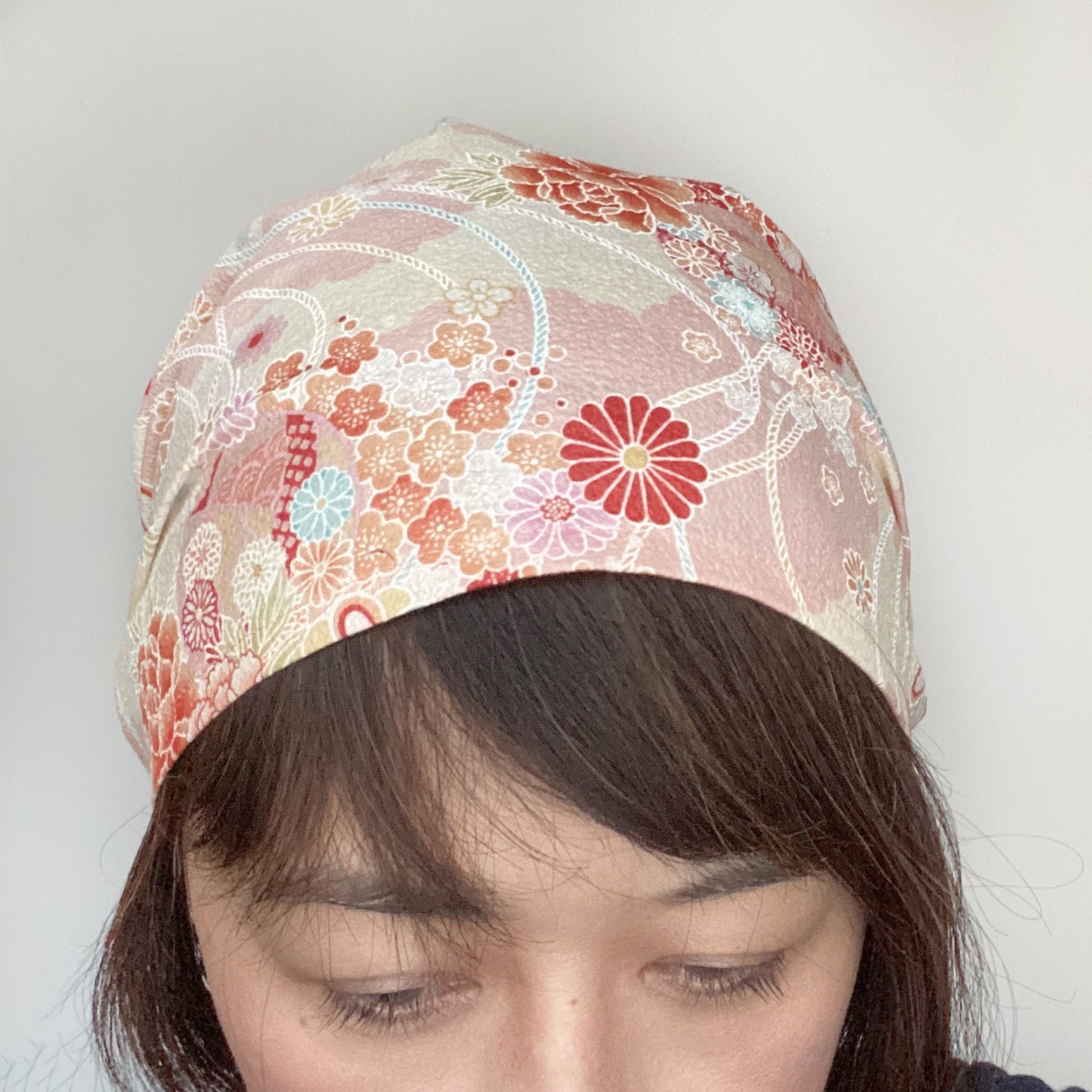 Head scarf Japanese Pink - Head wrap
