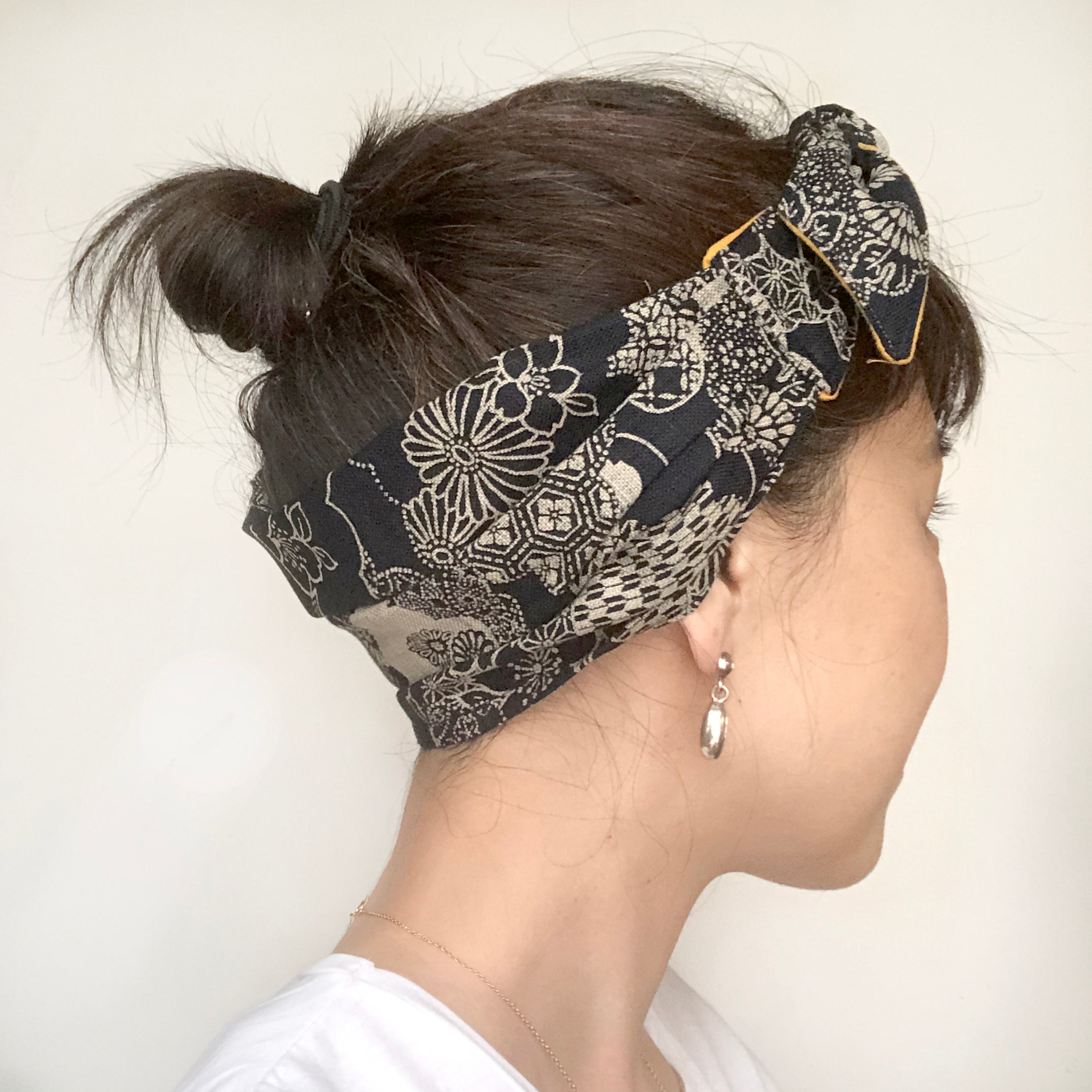 Head scarf Japanese Floral