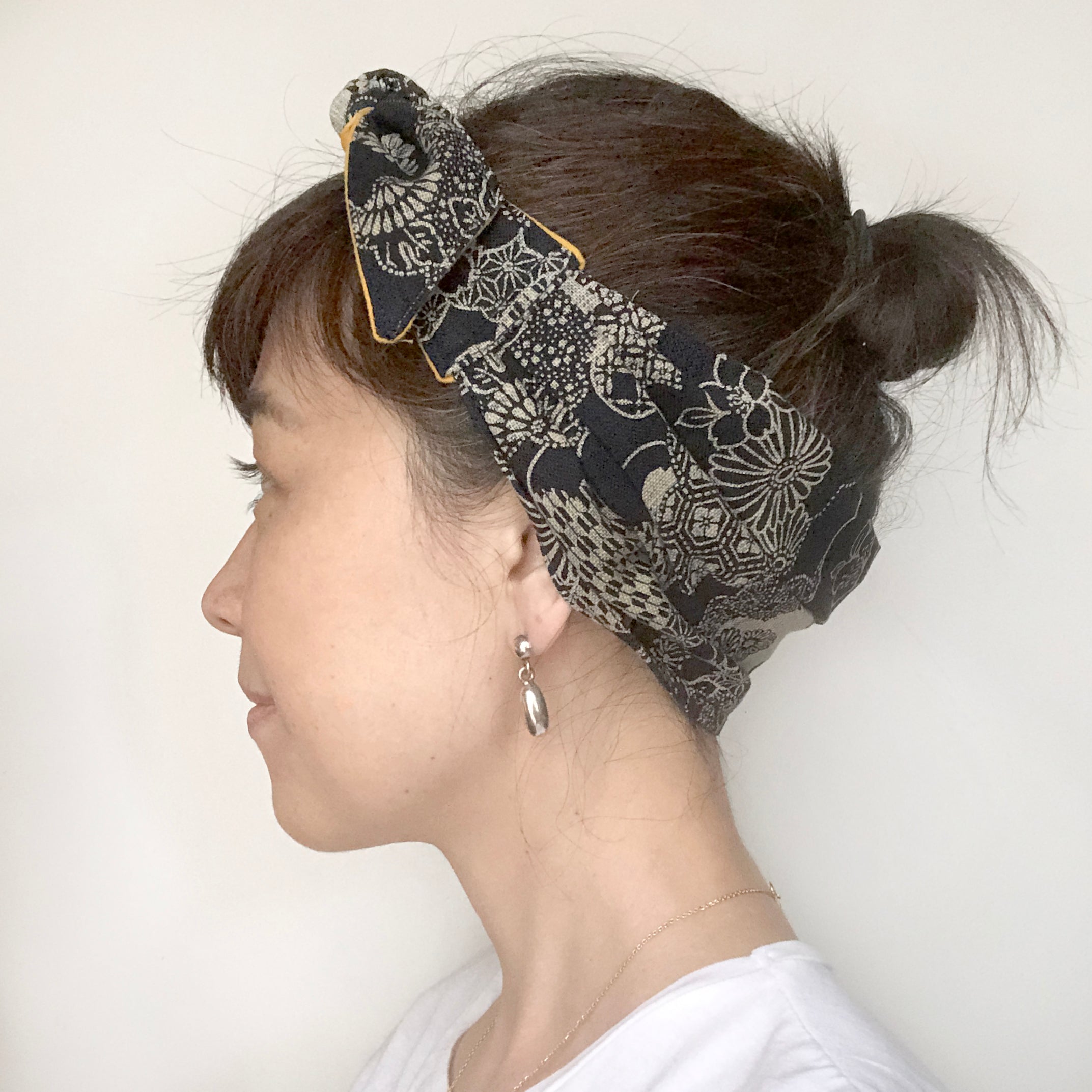 Head scarf Japanese Floral