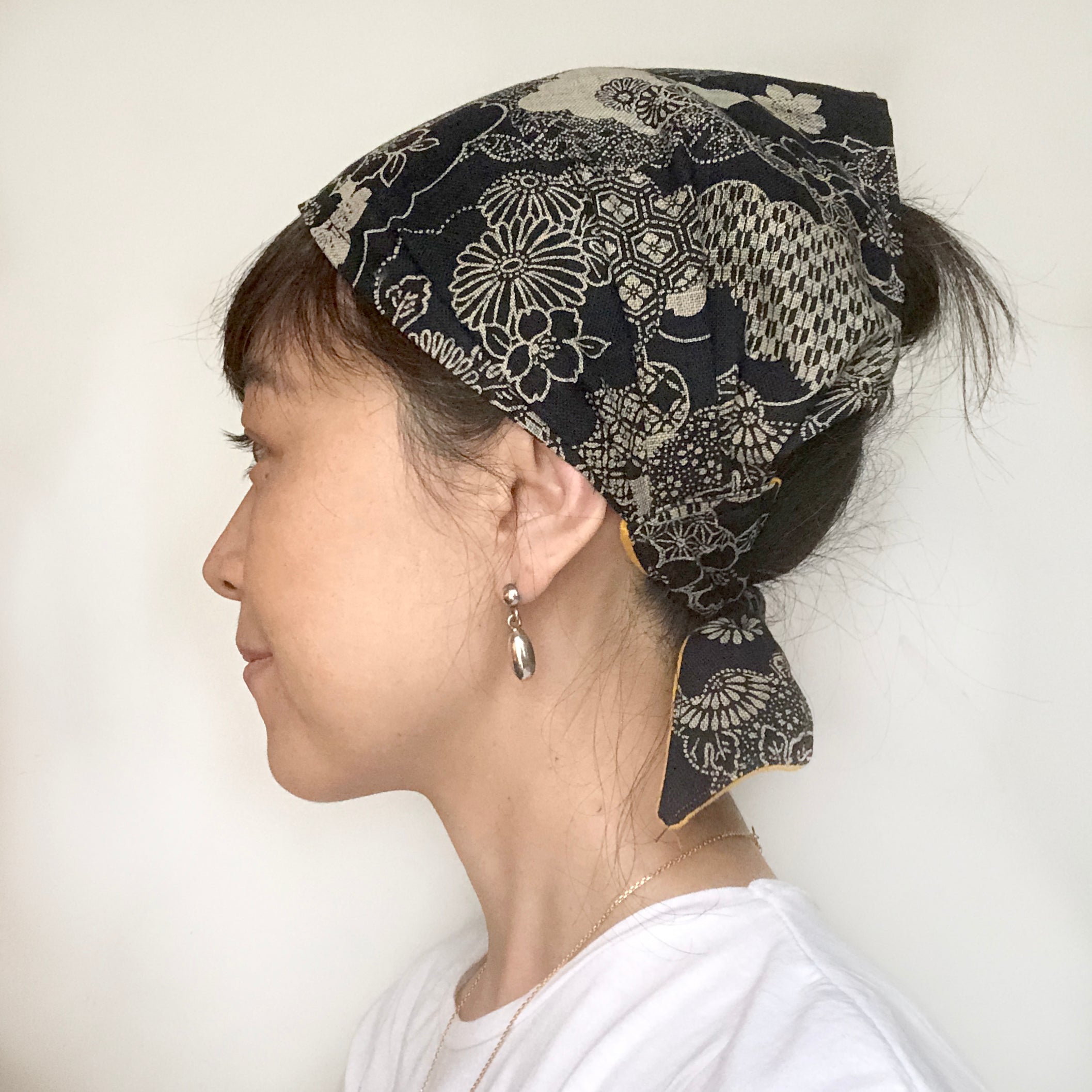 Head scarf Japanese Floral