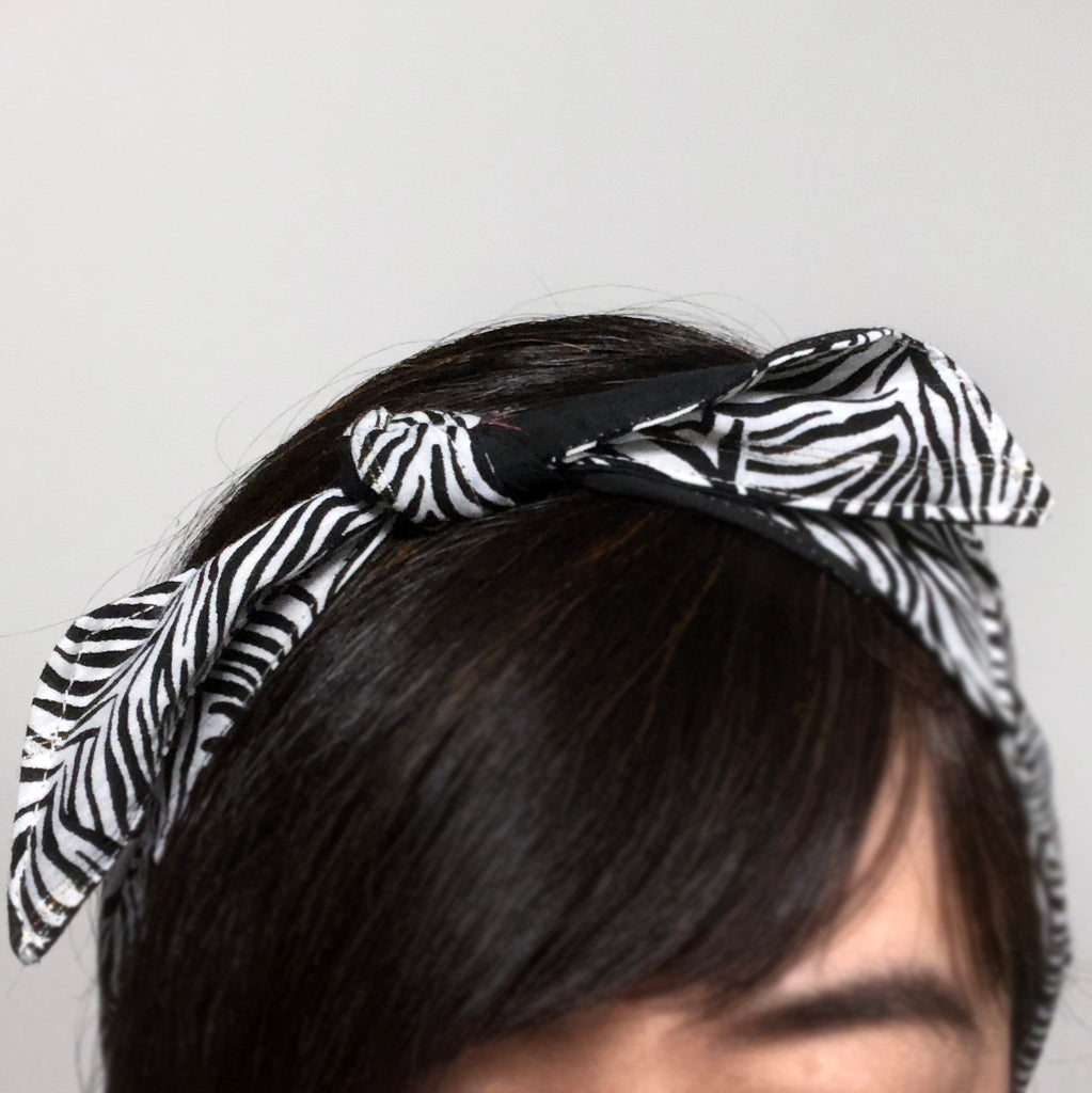 Zebra print head scarf - Head wrap – Mercato NY