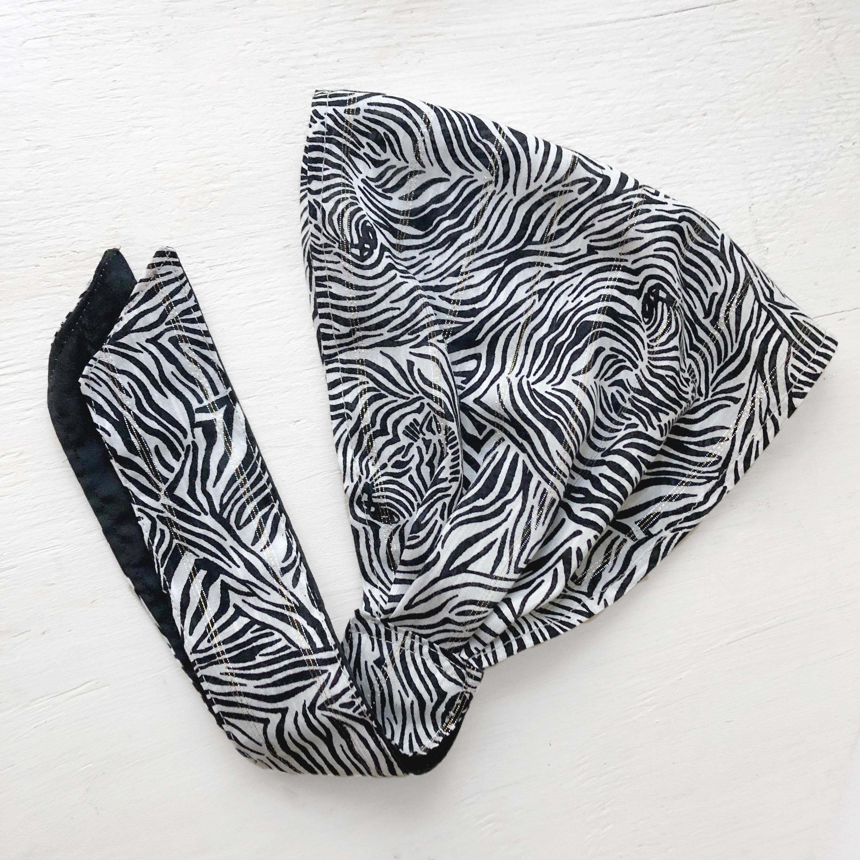 Zebra print head scarf - Head wrap
