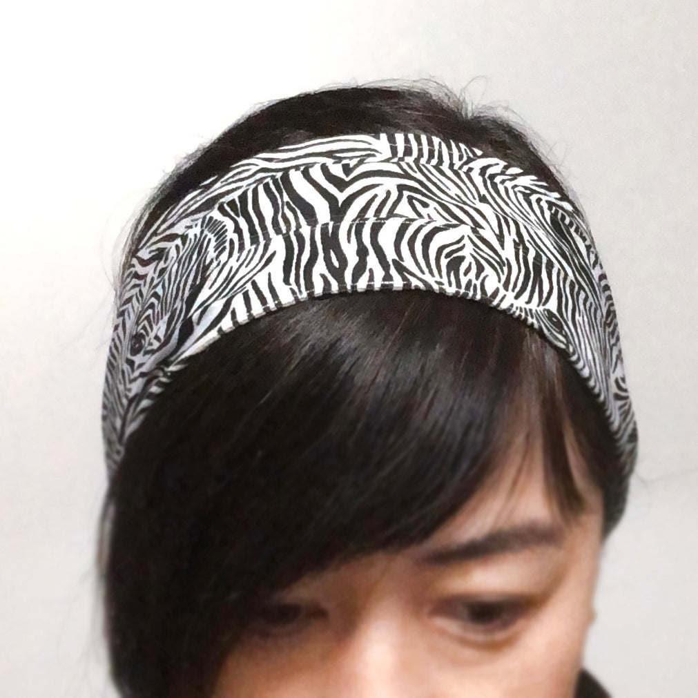 Zebra print head scarf - Head wrap
