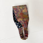 Reversible Japanese fabric headband: Dusty purple, Gold, Floral