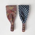 Reversible Japanese fabric headband: Dusty purple, Gold, Floral