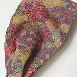 Reversible Japanese fabric headband: Dusty purple, Gold, Floral