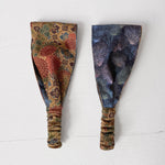 Reversible Headband: Silk vintage kimono, cotton Navy print