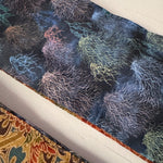 Reversible Headband: Silk vintage kimono, cotton Navy print