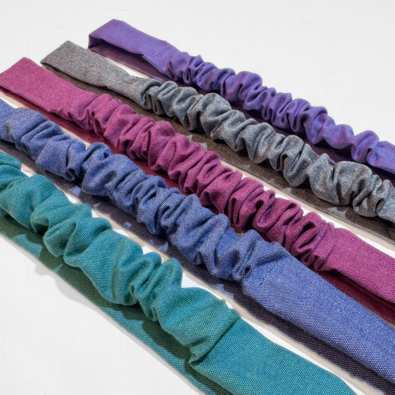 Narrow cotton headband: solid color