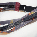 Japanese fabric triple headband, Adjustable Cream ikat/Red (Copy)