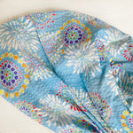 Head covering scarf, Japanese fabric, Fire works