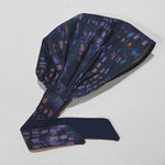 Head Covering Scarf Purple Navy