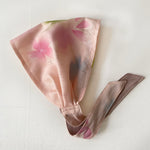 Head scarf Vintage kimono Japanese fabric Peach