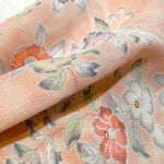 Head scarf Vintage kimono Peach Pink Japanese fabric