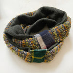 Double loop neck scarf Yellow, Green