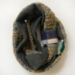 Double loop neck scarf Yellow, Green