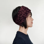Wool Headband Ear warmer Granate