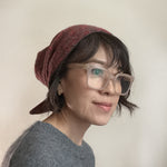 Wool Hat Tie Orange red multicolor dots