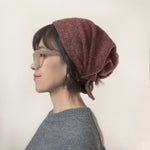 Wool Hat Tie Orange red multicolor dots