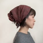 Wool Hat Tie Orange red multicolor dots