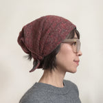 Wool Hat Tie Orange red multicolor dots