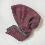 Wool Hat Tie Orange red multicolor dots