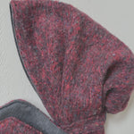 Wool Hat Tie Orange red multicolor dots