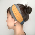 Knot headband  Gray and color