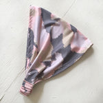 Yoga headband - Stretchy Jersey -  Pink, Gray