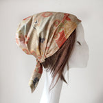 Head covering scarf, Japanese Fabric head covering, Sand - Head wrap
