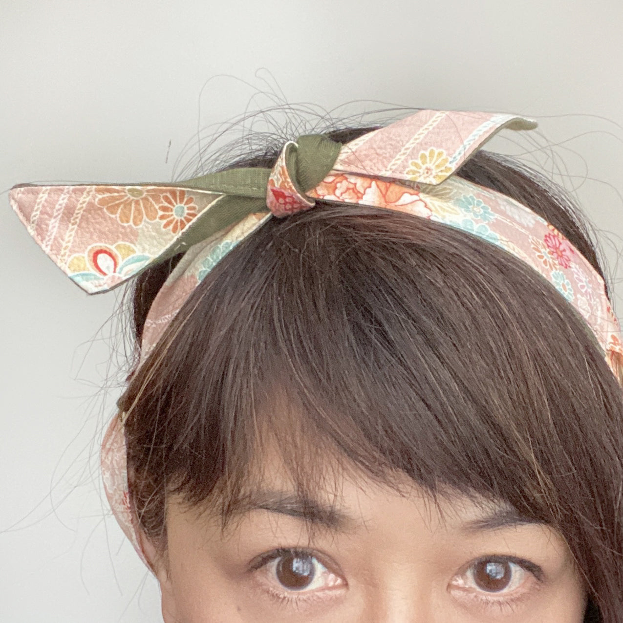 Head scarf Japanese Pink - Head wrap
